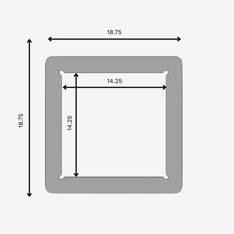 Cale de plafond 14" x 14" pour installation de climatiseur – Image 2