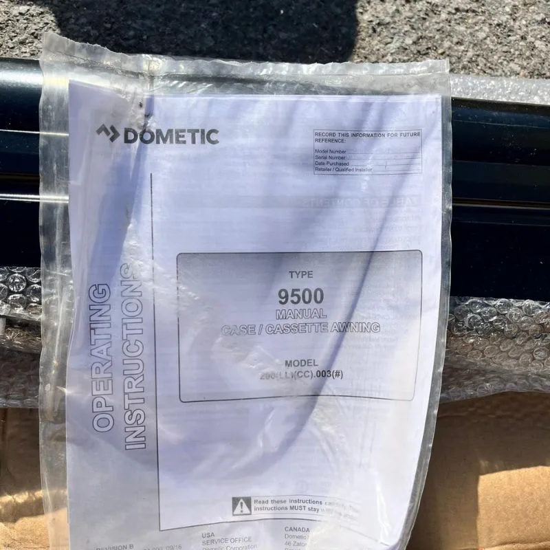 Open Box – 10 ft Black Manual Awning - Image 2