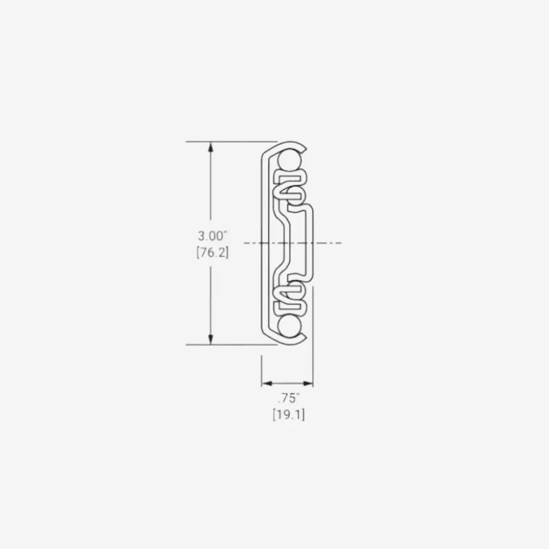 Liquidation – Glissière robuste verrouillable à droite avec glissière non verrouillable – Image 2