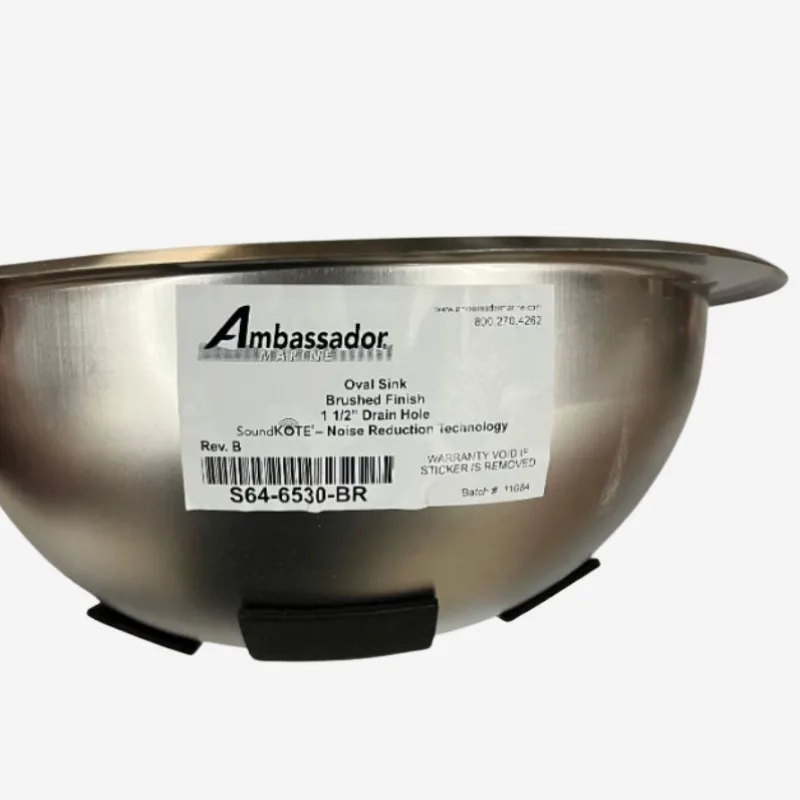 Liquidation – Lavabo ovale en acier inoxydable – Image 2