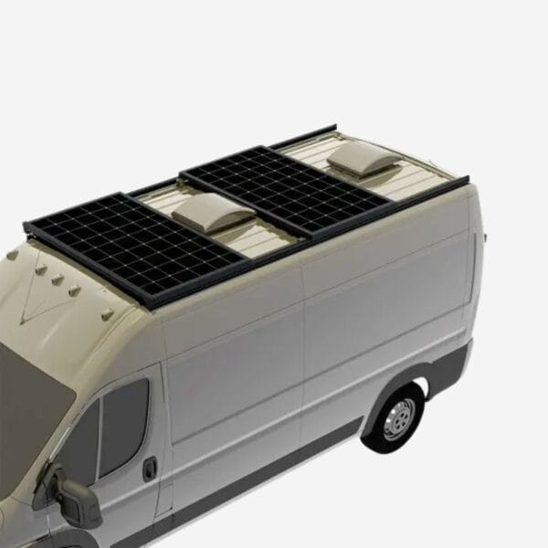 Roof rack with solars panels 640W –  Promaster
